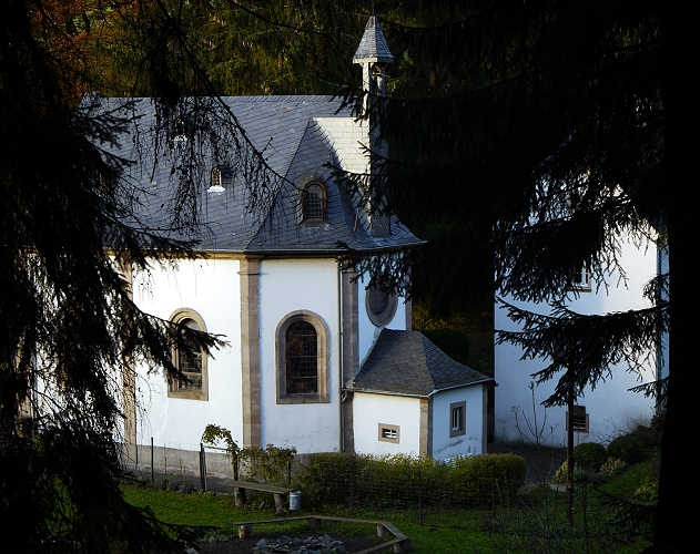 P1130419 wendelinuskapelle von oben aus dem wald