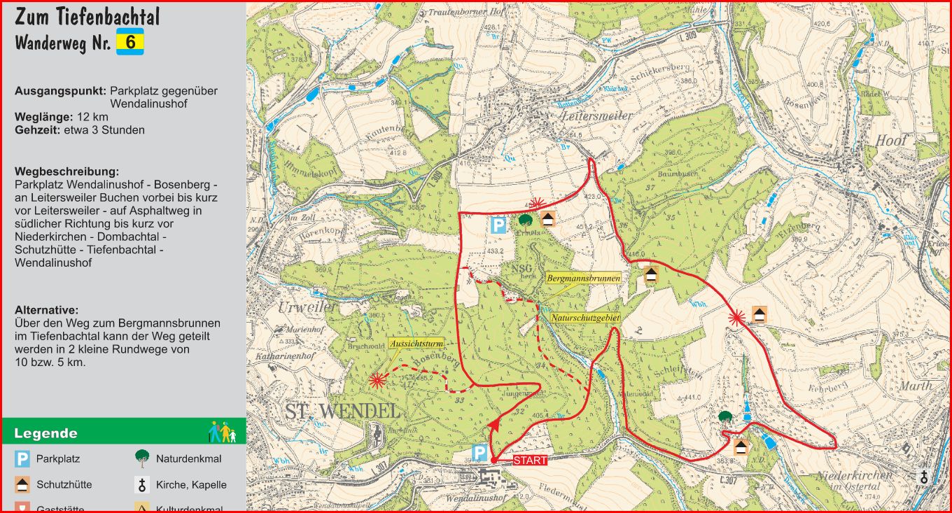 Rundwanderweg Tiefenbachtal bei Sankt Wendel